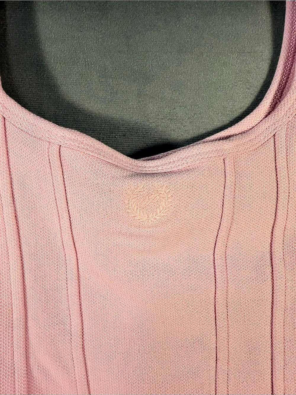 PINK Ribbed Tank Top Size Large - Picture 4 of 4